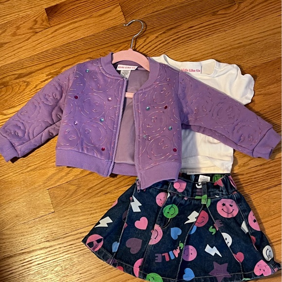 Girls like us $54 outfit set super cute! 3 Toddler - Picture 1 of 3